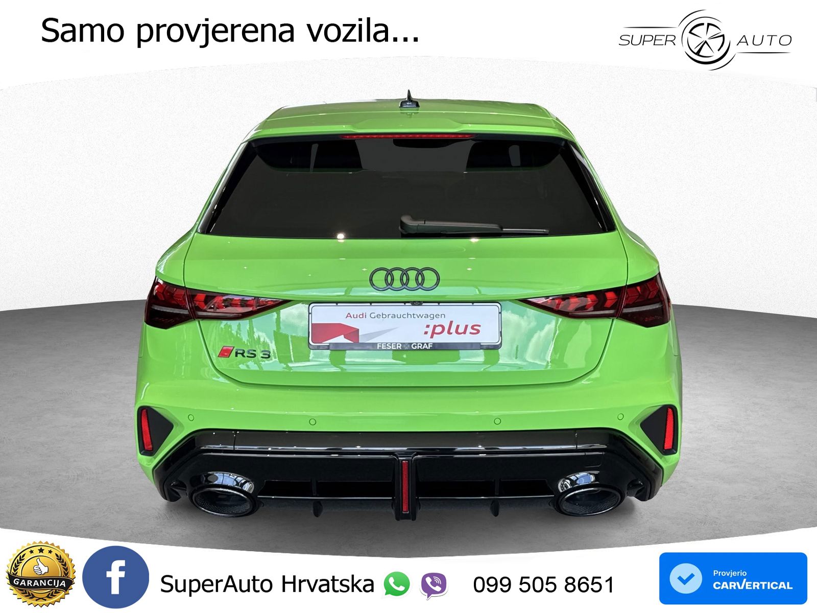 Audi RS3 Sedan 2.5 TFSI (400 KS) quattro S tronic ACC+HEAD+GR SJED+360+PANO