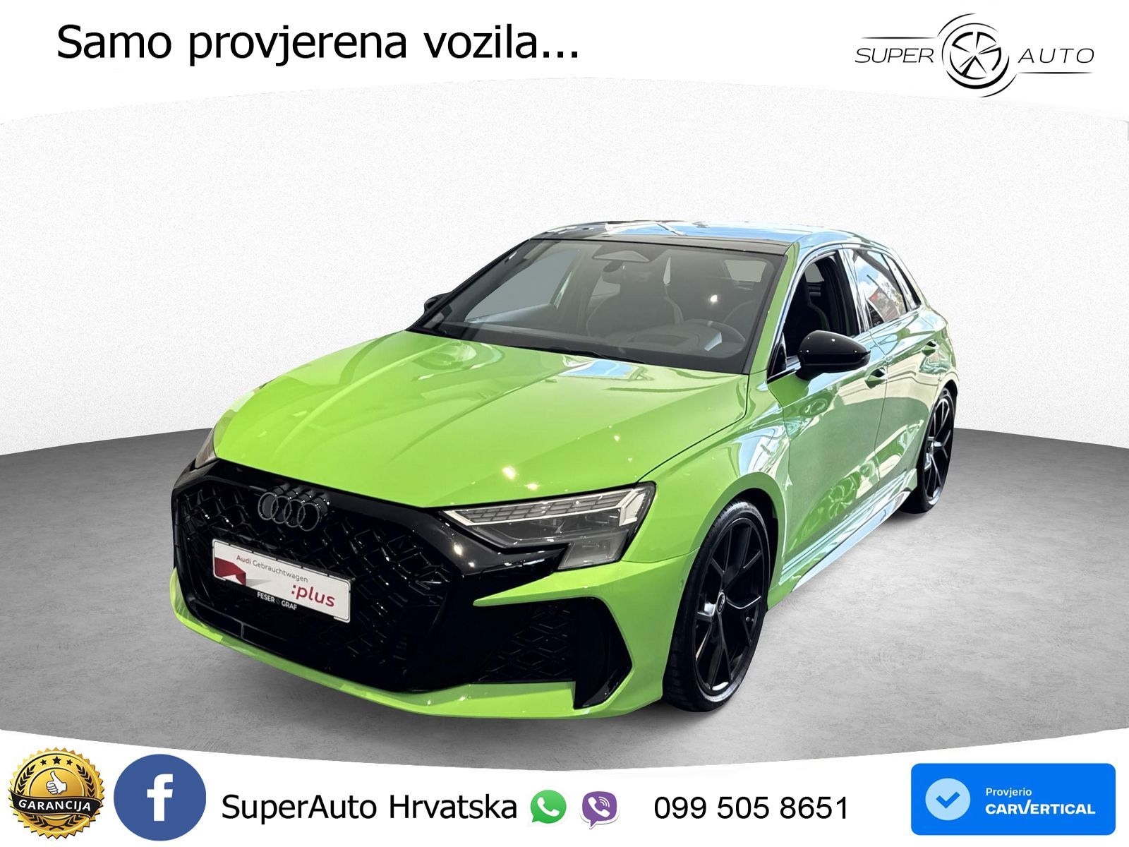 Audi RS3 Sedan 2.5 TFSI (400 KS) quattro S tronic ACC+HEAD+GR SJED+360+PANO