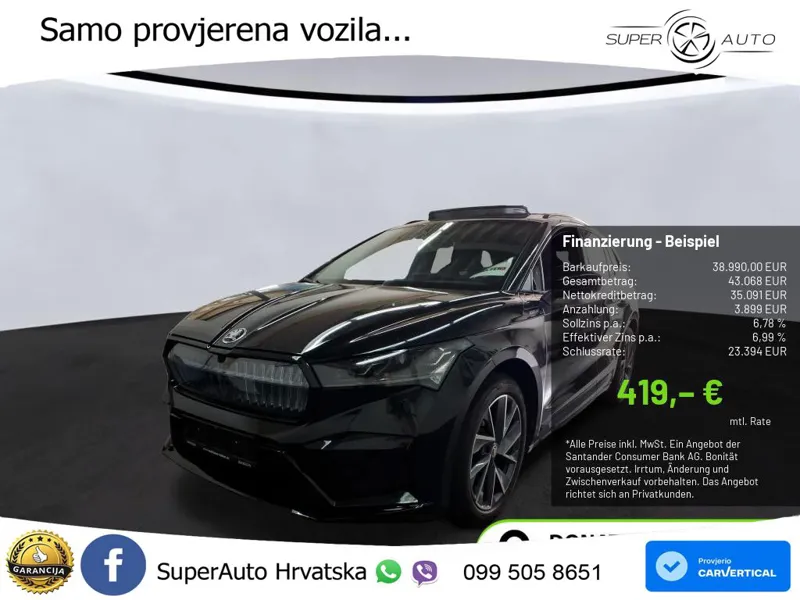 Škoda Enyaq iV 80x 82 kWh (265 KS) AWD SportLine LED+GR SJED+ACC