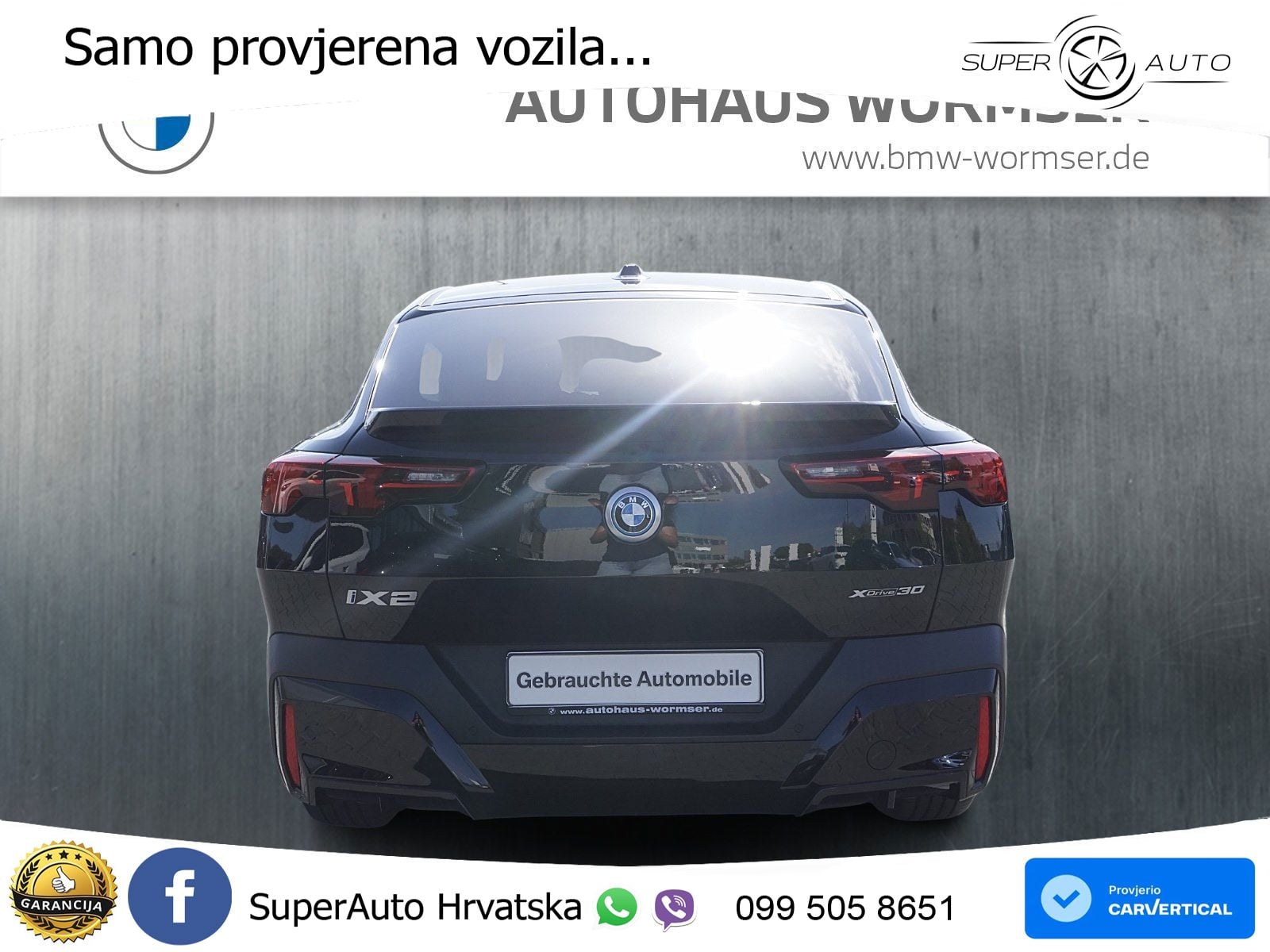 BMW iX2 66.5 kWh (313 KS) xDrive30 Advantage LED+GR SJED+ACC