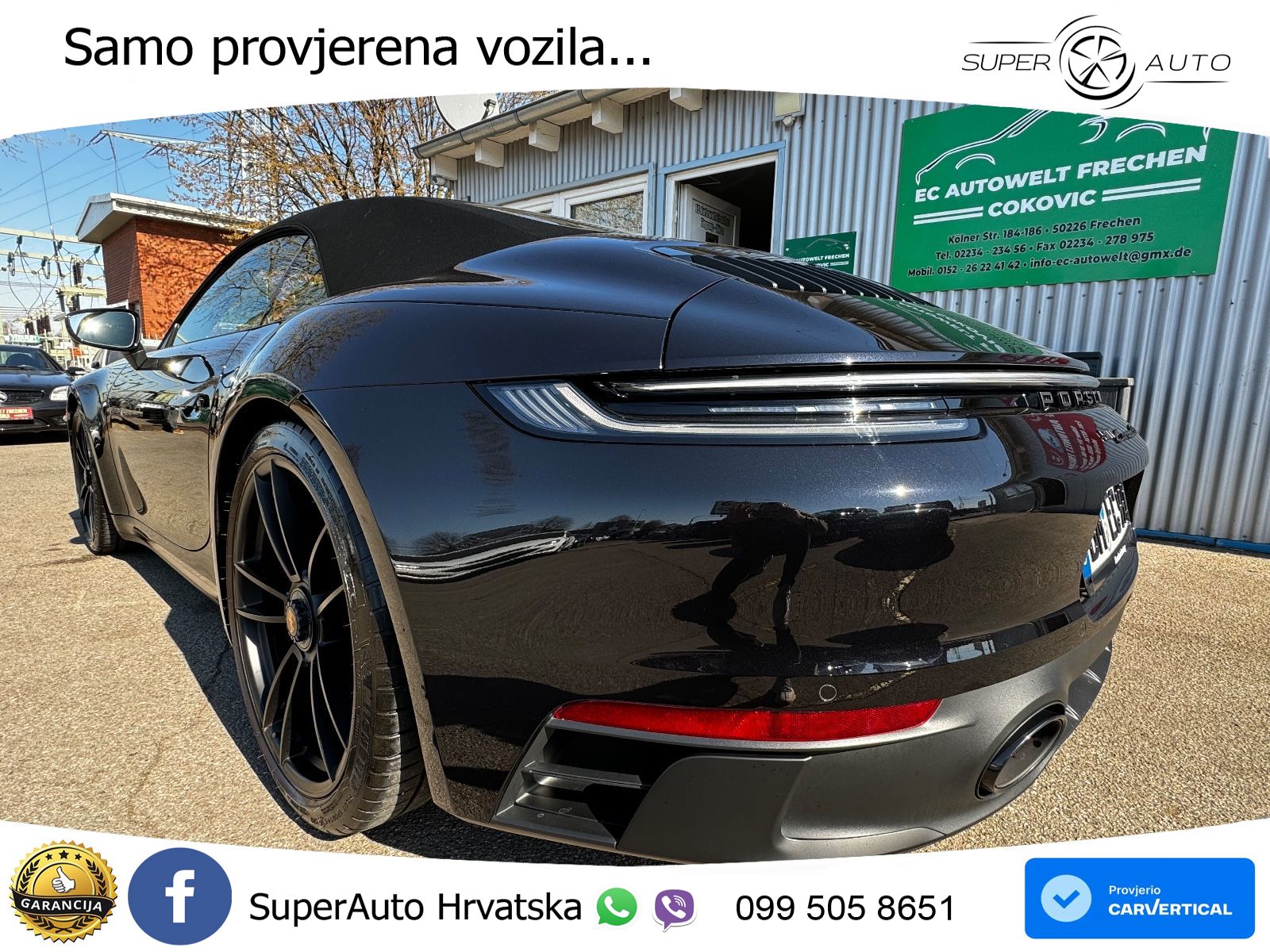 Porsche 911 Carrera GTS Cabriolet 3.0 (480 KS) PDK ZRAČNI+ACC+GR SJED+KAM+PANO