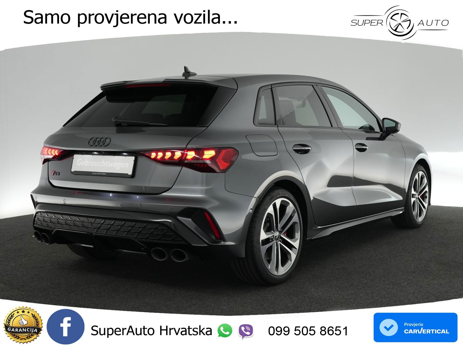 Audi S3 2.0 TFSI (333 KS) quattro S tronic MATRIX+GR SJED+KAM