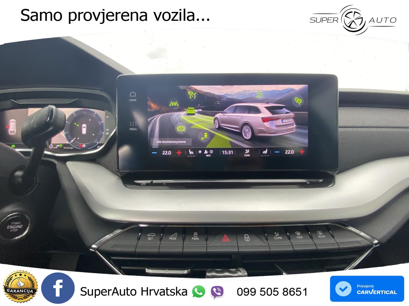Škoda Octavia Combi 1.5 TSI EVO e-TEC (150 KS) DSG LED+GR SJED+ACC