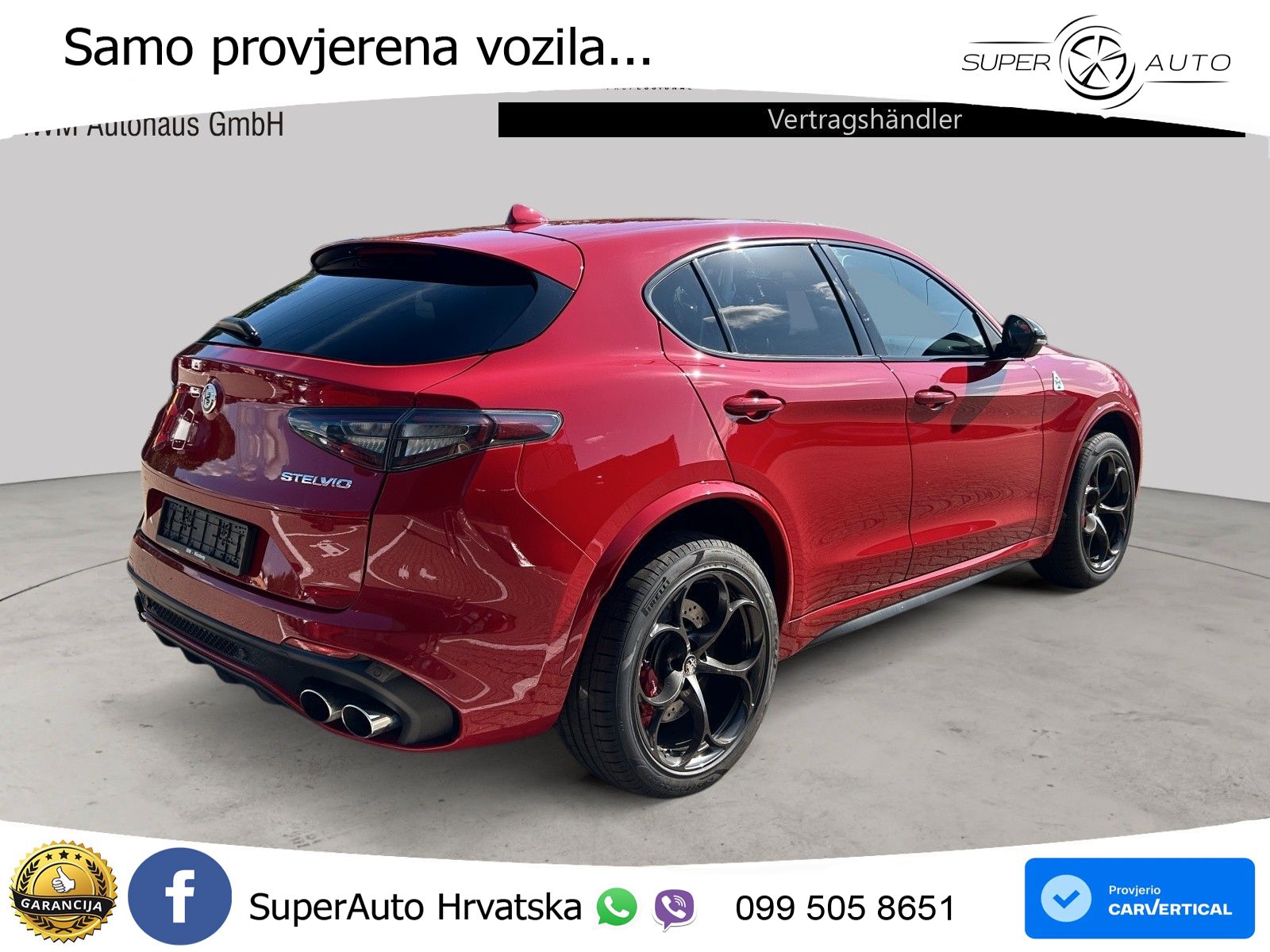 Alfa Romeo Stelvio Quadrifoglio 2.9 V6 Bi-Turbo (520 KS) Q4 Automatic
