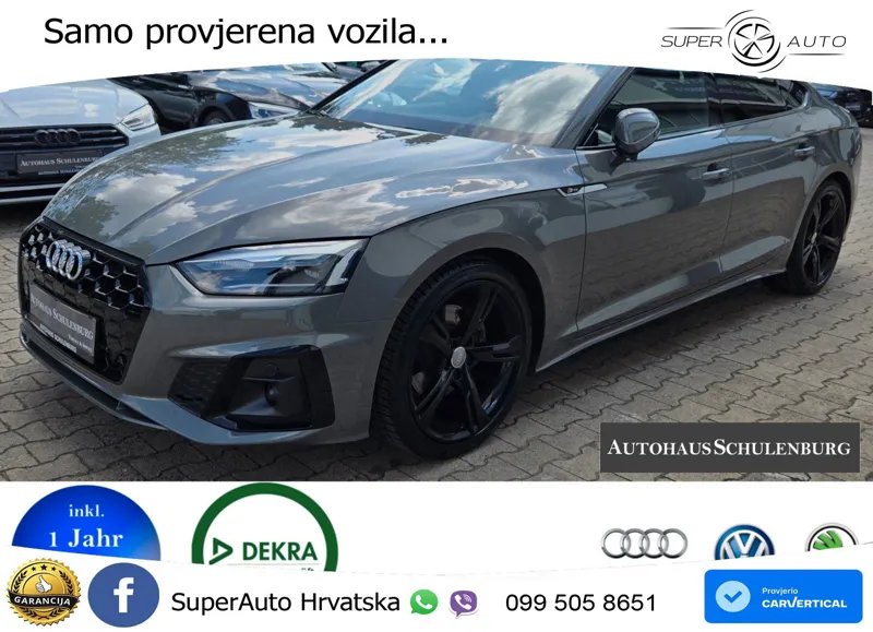 Audi A5 Sportback  40 TFSI (204 KS) S tronic S line LED+GR SJED+ACC