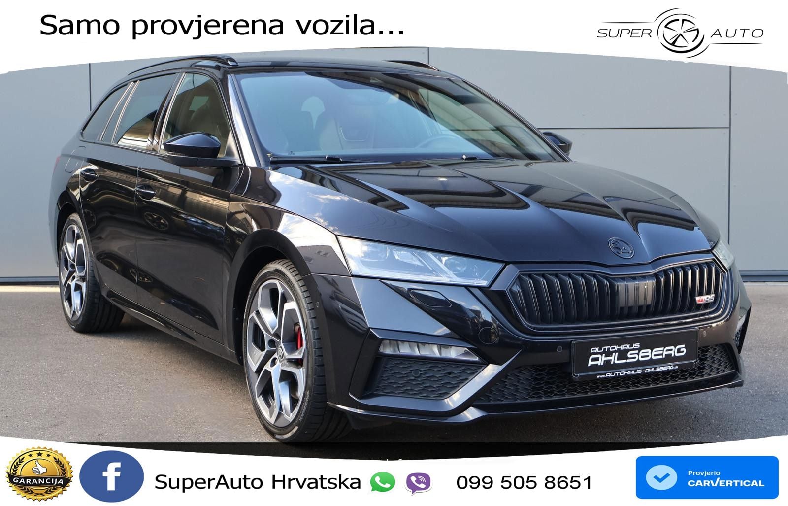 Škoda Octavia Combi RS 2.0 TSI (245 KS) DSG LED+GR SJED+ACC