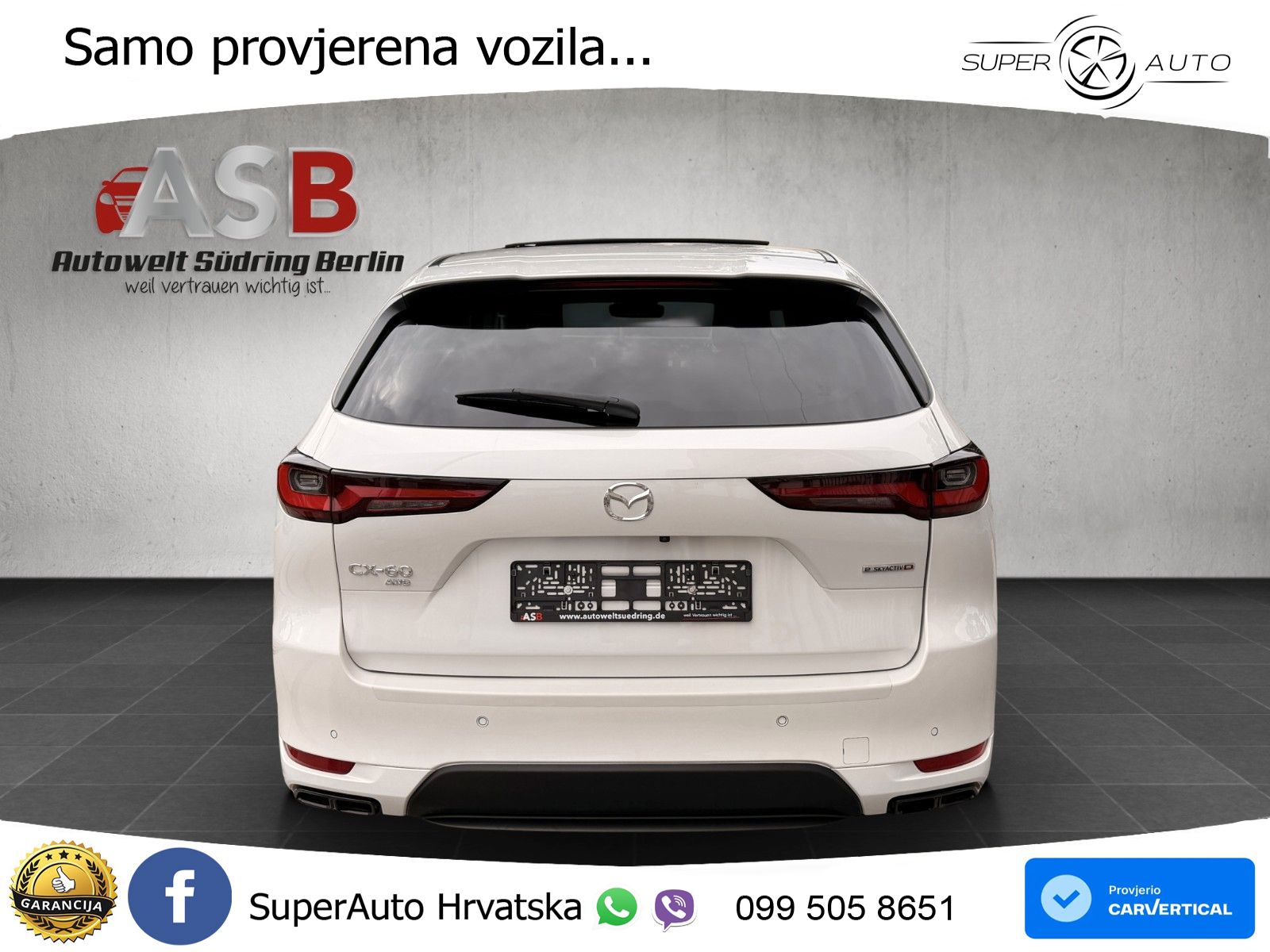 Mazda CX-60 3.3 e-Skyactiv D (254 KS) AWD Automatic LED+GR SJED+ACC