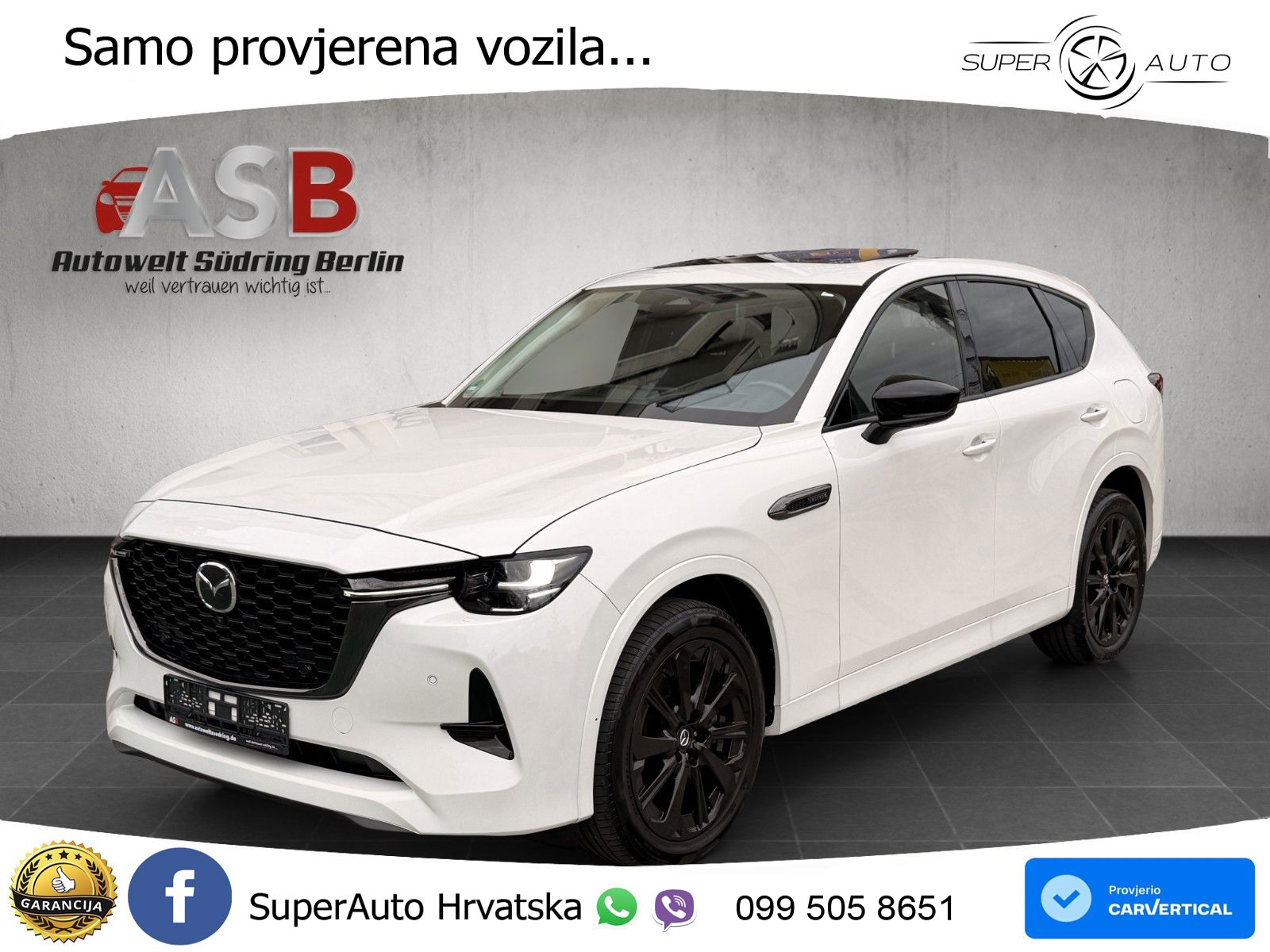 Mazda CX-60 3.3 e-Skyactiv D (254 KS) AWD Automatic LED+GR SJED+ACC