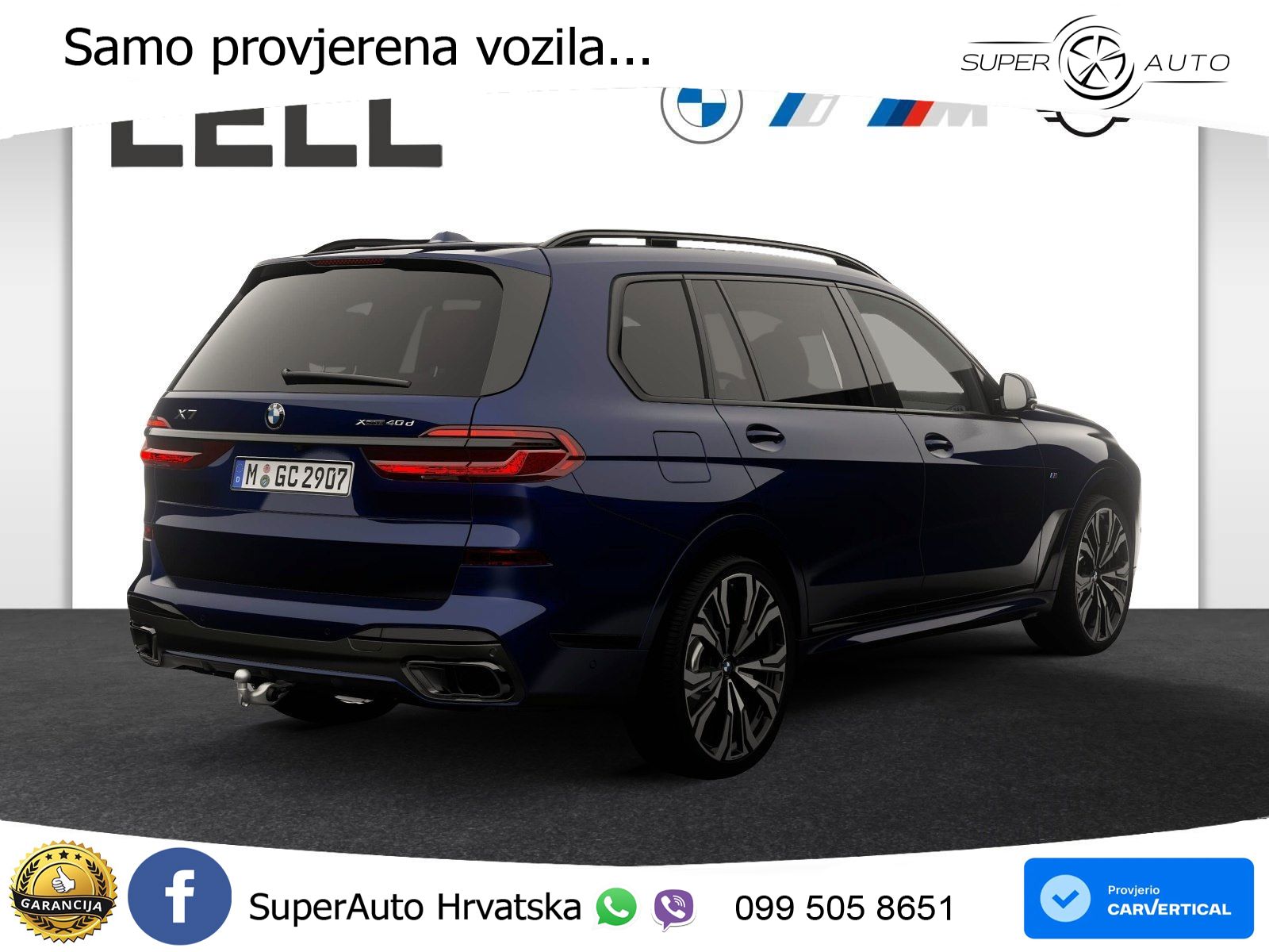 BMW X7 40d (352 KS) xDrive Steptronic M Sport ZRAČNI+ACC+GR SJED+KAM+PANO