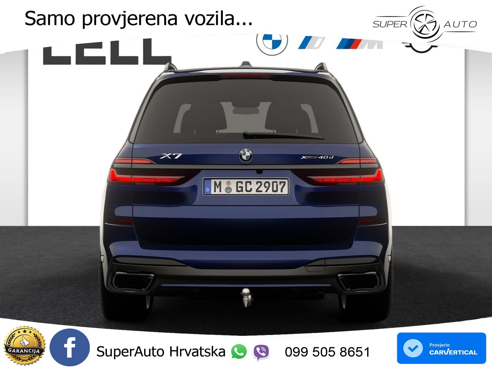 BMW X7 40d (352 KS) xDrive Steptronic M Sport ZRAČNI+ACC+GR SJED+KAM+PANO