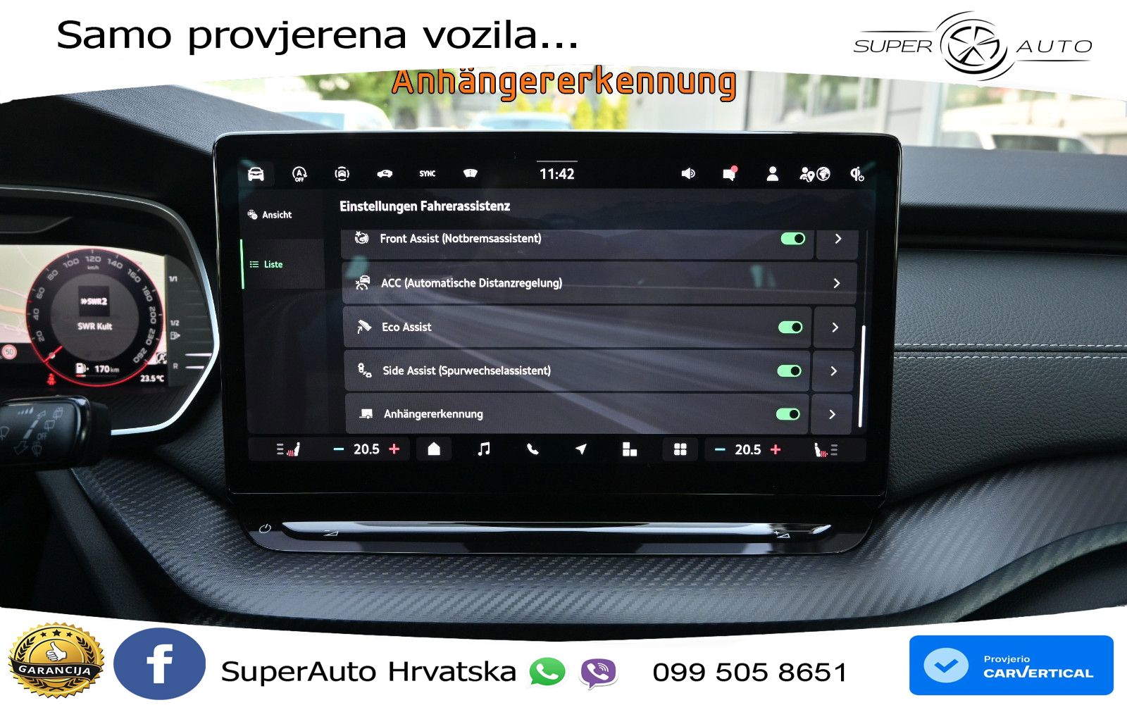 Škoda Octavia Combi 2.0 TDI (150 KS) DSG SportLine LED+GR SJED+ACC