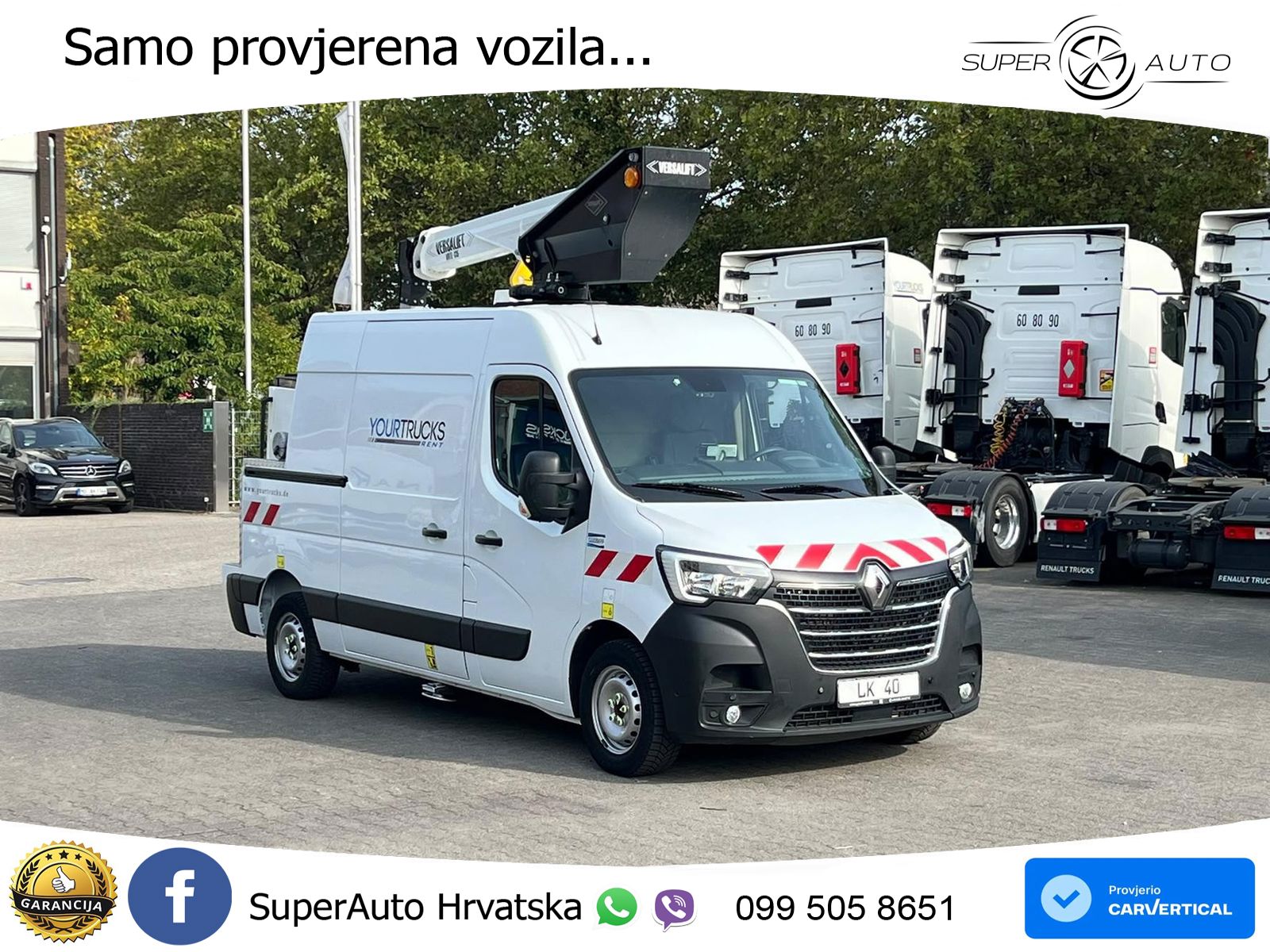Renault Master Versalift VDTL 14m/2 Per.Korb/Nur 51h 145 KS