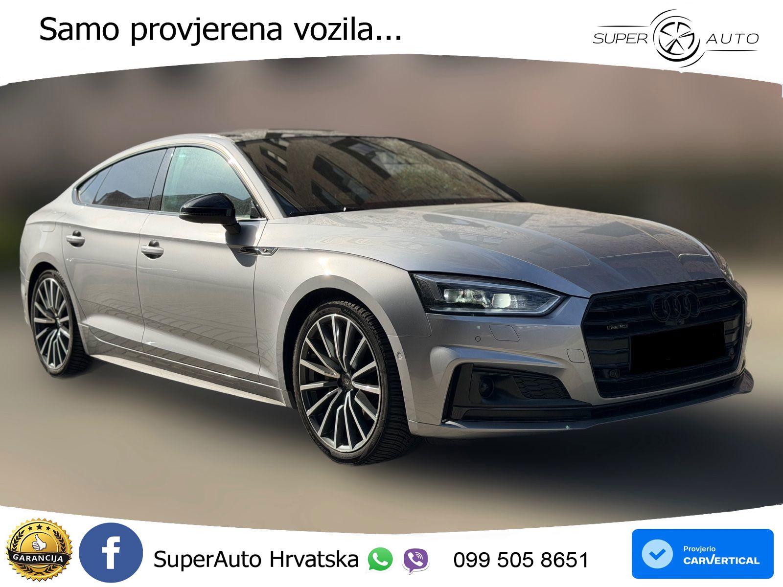 Audi A5 Sportback 40 TDI (190 KS) quattro ultra S tronic LED+GR SJED+ACC