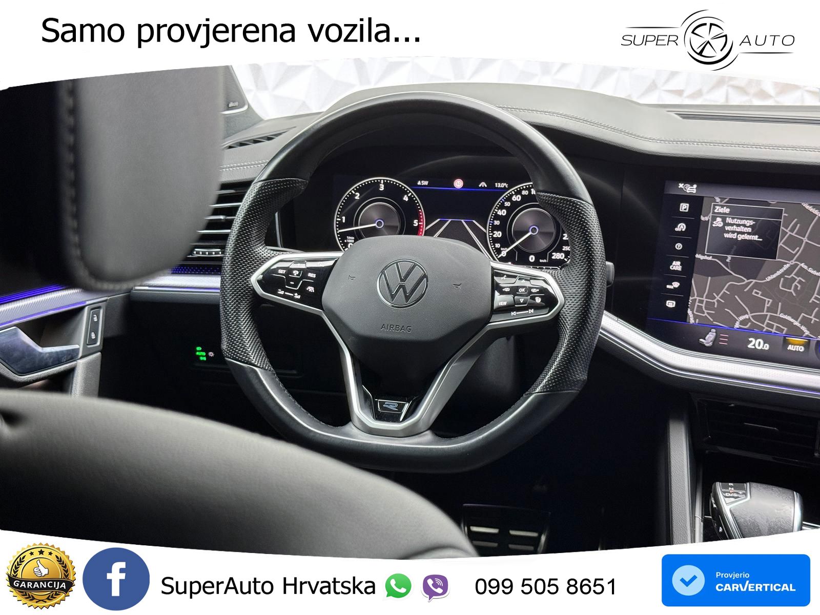 Volkswagen Touareg 3.0 V6 TDI (286 KS) 4MOTION Tiptronic R-Line ZRAČNI+ACC+4xGR SJED+KAM