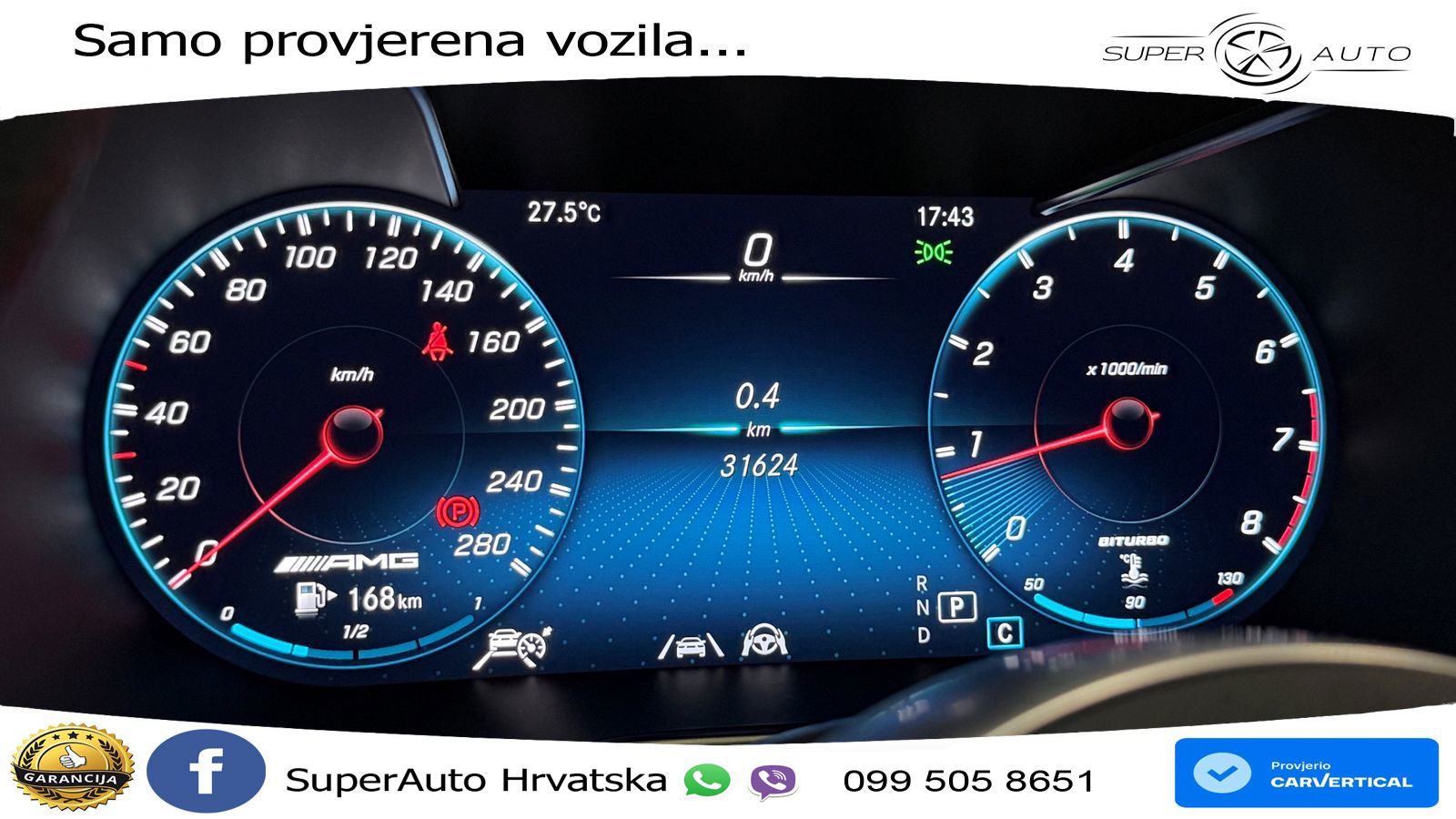 Mercedes GLC Coupe AMG 43 V6 (390 KS) 4MATIC TCT ZRAČNI+ACC+GR SJED+KAM+PANO