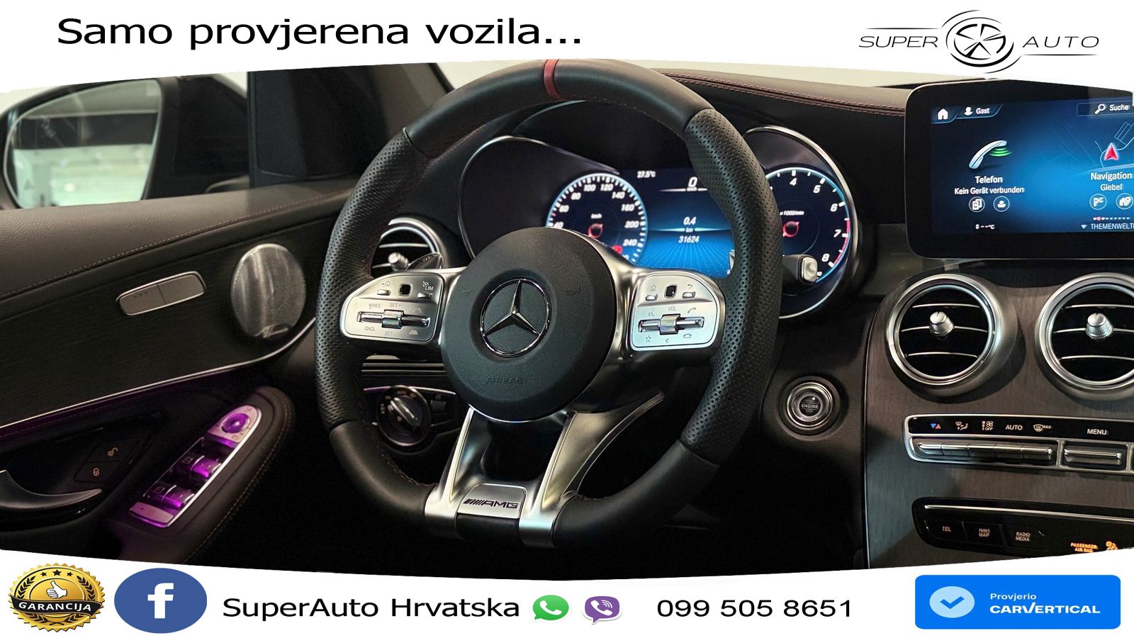 Mercedes GLC Coupe AMG 43 V6 (390 KS) 4MATIC TCT ZRAČNI+ACC+GR SJED+KAM+PANO