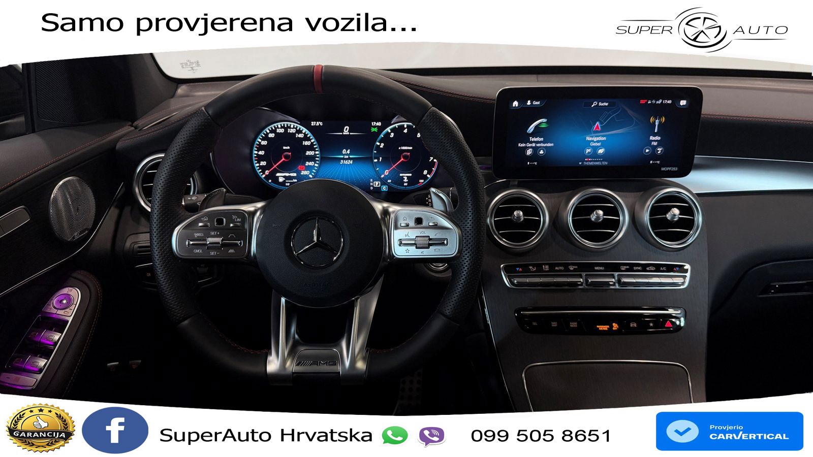 Mercedes GLC Coupe AMG 43 V6 (390 KS) 4MATIC TCT ZRAČNI+ACC+GR SJED+KAM+PANO
