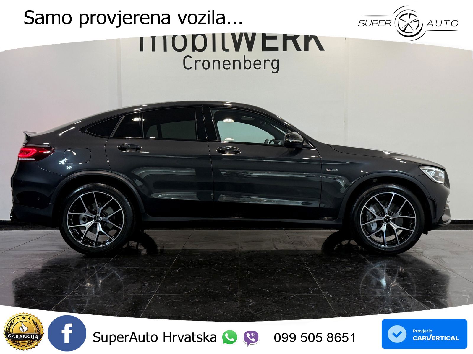 Mercedes GLC Coupe AMG 43 V6 (390 KS) 4MATIC TCT ZRAČNI+ACC+GR SJED+KAM+PANO