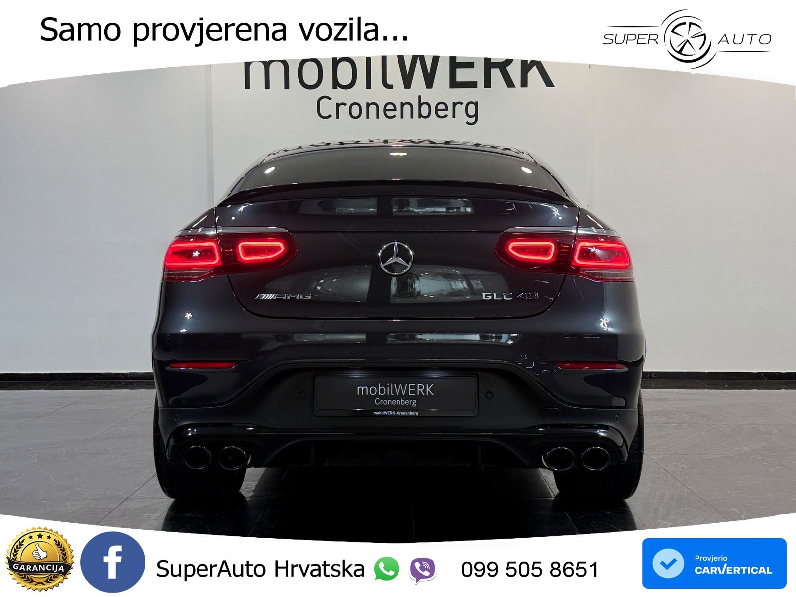 Mercedes GLC Coupe AMG 43 V6 (390 KS) 4MATIC TCT ZRAČNI+ACC+GR SJED+KAM+PANO