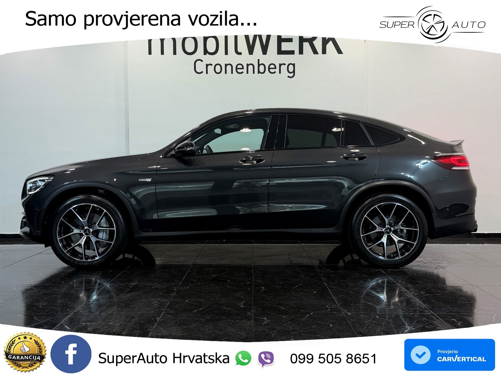 Mercedes GLC Coupe AMG 43 V6 (390 KS) 4MATIC TCT ZRAČNI+ACC+GR SJED+KAM+PANO