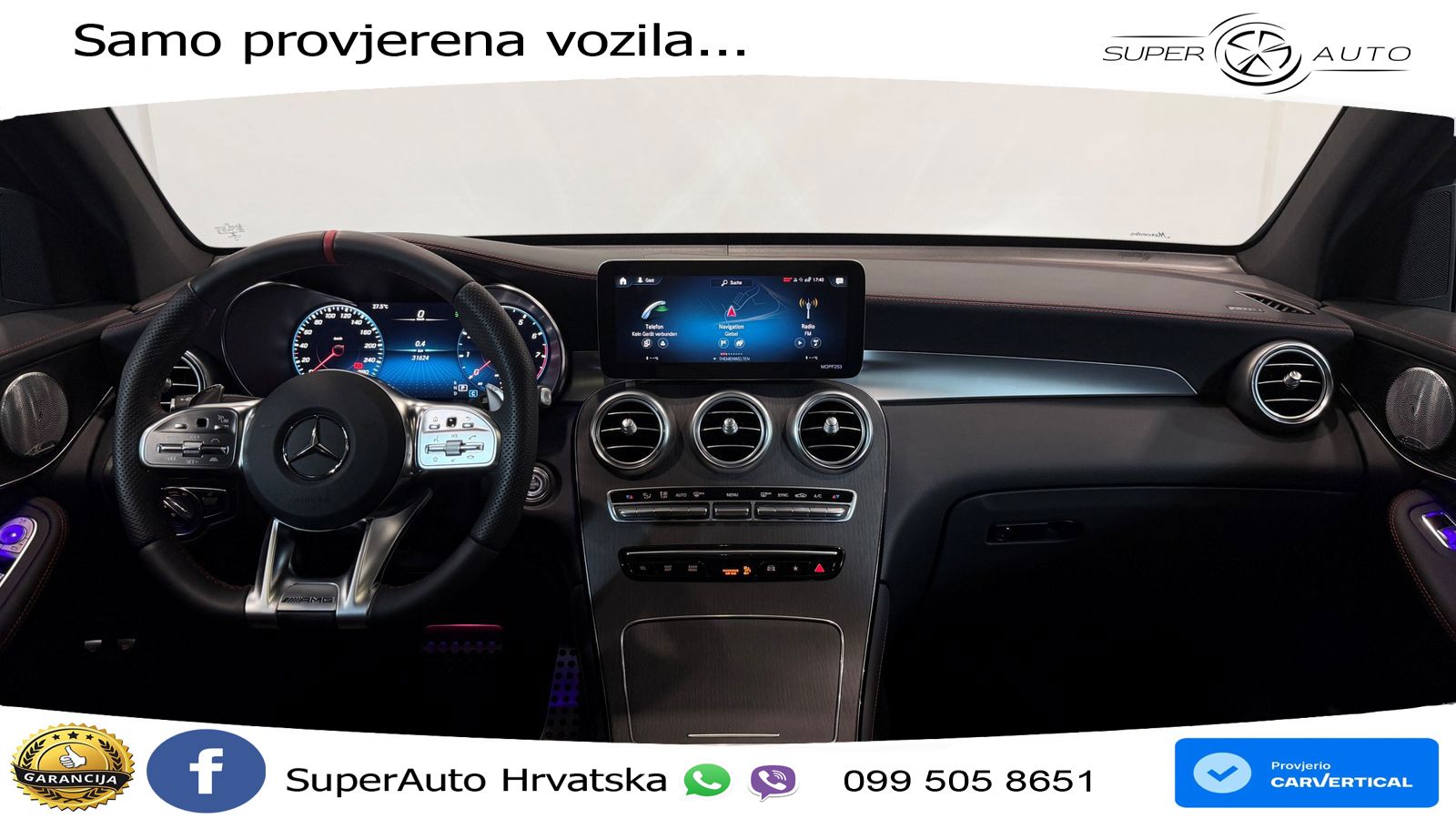 Mercedes GLC Coupe AMG 43 V6 (390 KS) 4MATIC TCT ZRAČNI+ACC+GR SJED+KAM+PANO