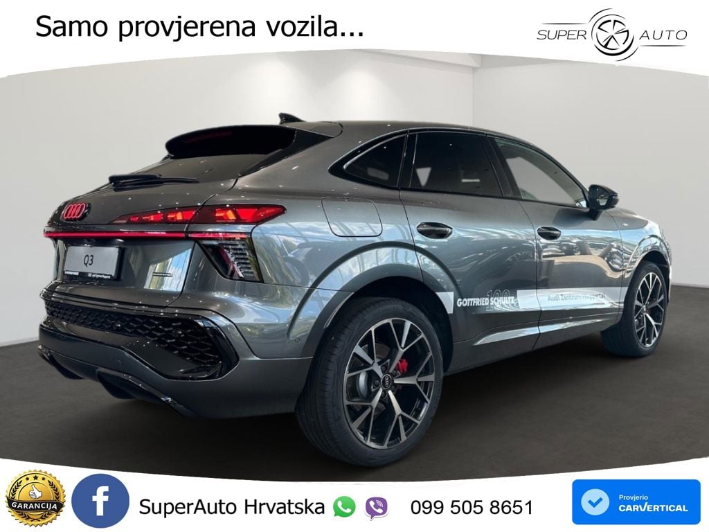 Audi Q3 Sportback 2.0 TFSI (265 KS) quattro S tronic LED+GR SJED+ACC