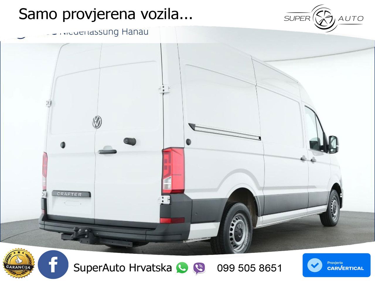 Volkswagen Crafter Kasten mittlerer Radstand AHK Kamera ZV 140 KS