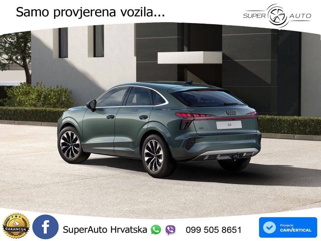 Audi Q3 Sportback 1.5 TFSI (150 KS) S tronic S line LED+GR SJED+ACC