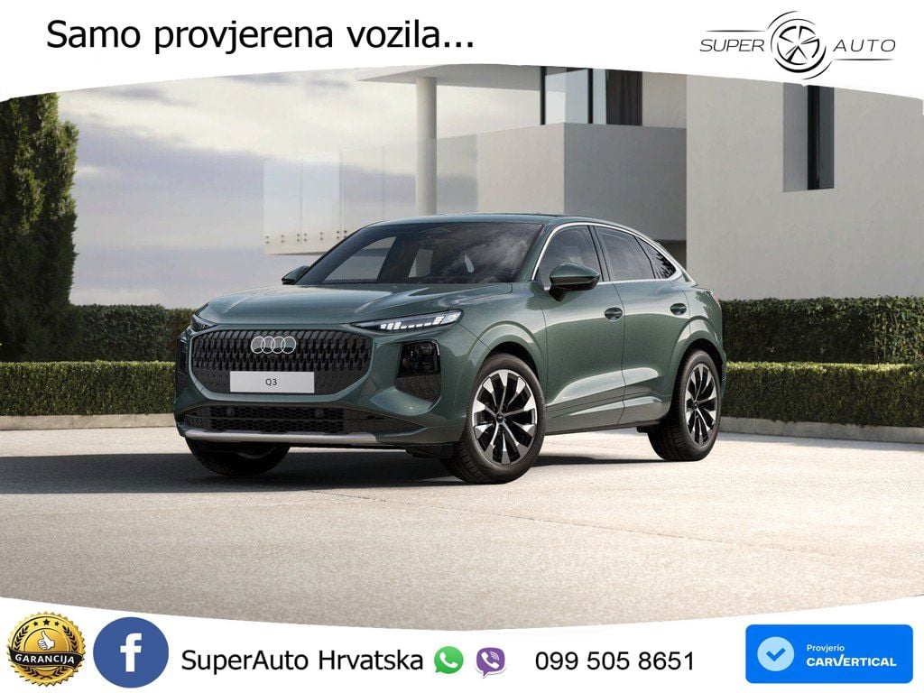 Audi Q3 Sportback 1.5 TFSI (150 KS) S tronic S line LED+GR SJED+ACC
