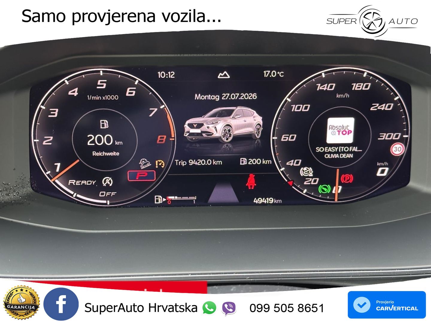 Cupra Formentor VZ5 2.5 TSI (390 KS) 4Drive DSG ACC+GR SJED+360+PANO