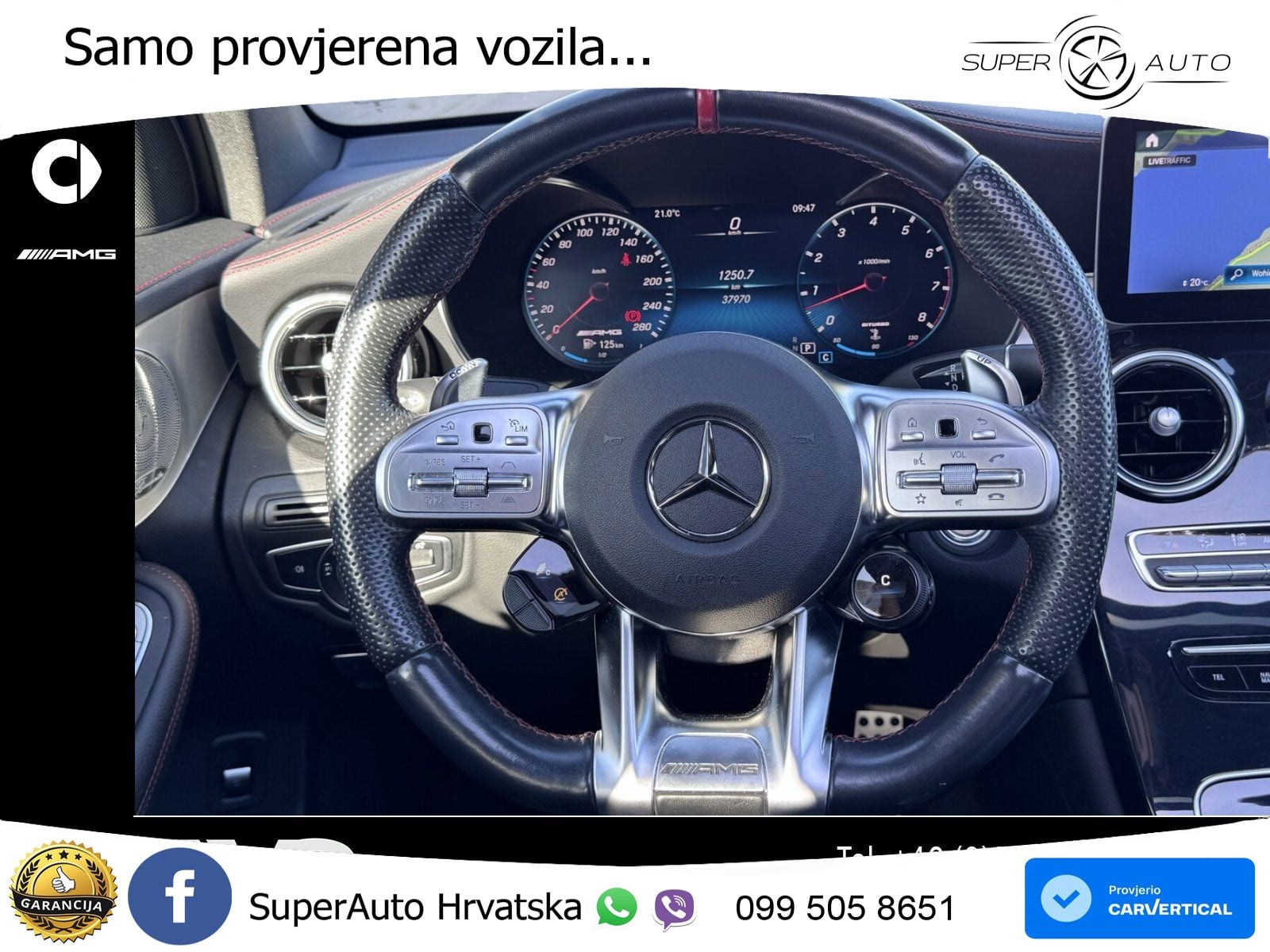 Mercedes GLC Coupe AMG 43 V6 (390 KS) 4MATIC TCT ZRAČNI+ACC+4xGR SJED+KAM