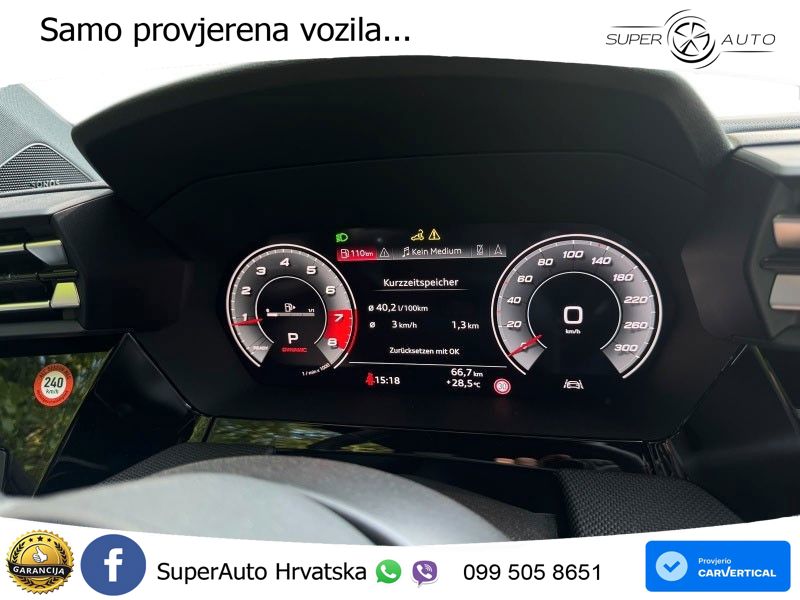 Audi S3 2.0 TFSI (333 KS) quattro S tronic MATRIX+GR SJED+KAM