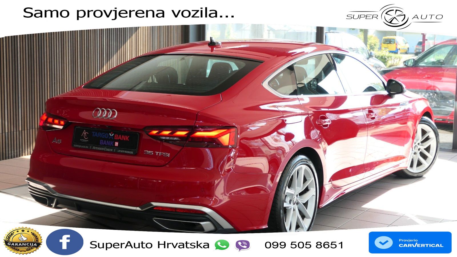 Audi A5 Sportback 35 TFSI (150 KS) S line LED+GR SJED+ACC