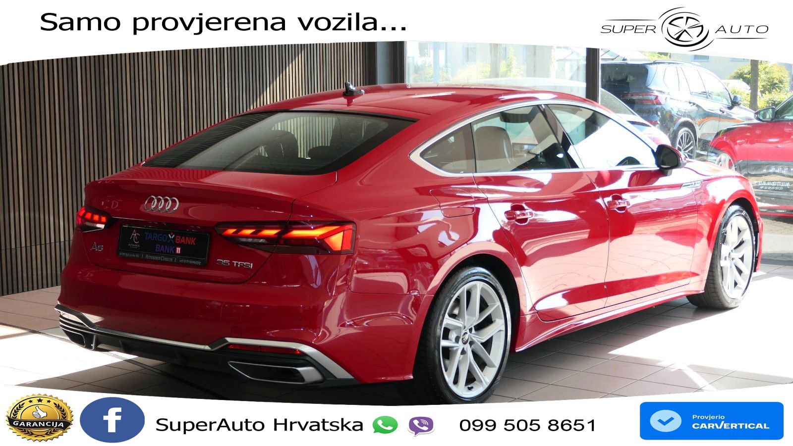 Audi A5 Sportback 35 TFSI (150 KS) S line LED+GR SJED+ACC