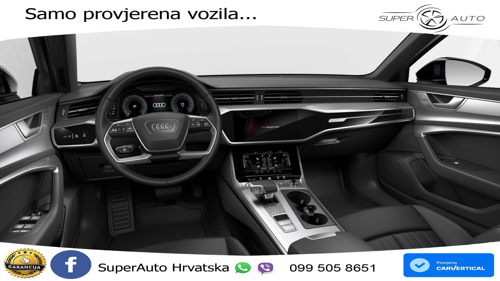 Audi A6 50 TDI V6 (286 KS) quattro tiptronic ZRAČNI+ACC+4xGR SJED+KAM
