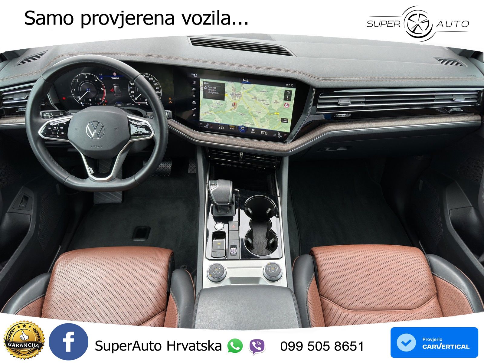 Volkswagen Touareg 3.0 V6 TDI (286 KS) 4MOTION Tiptronic ZRAČNI+ACC+GR SJED+KAM+PANO