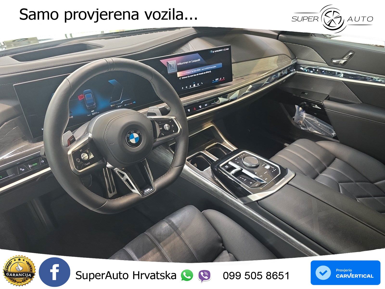 BMW 740d (299 KS) xDrive Steptronic ZRAČNI+ACC+GR SJED+KAM+PANO
