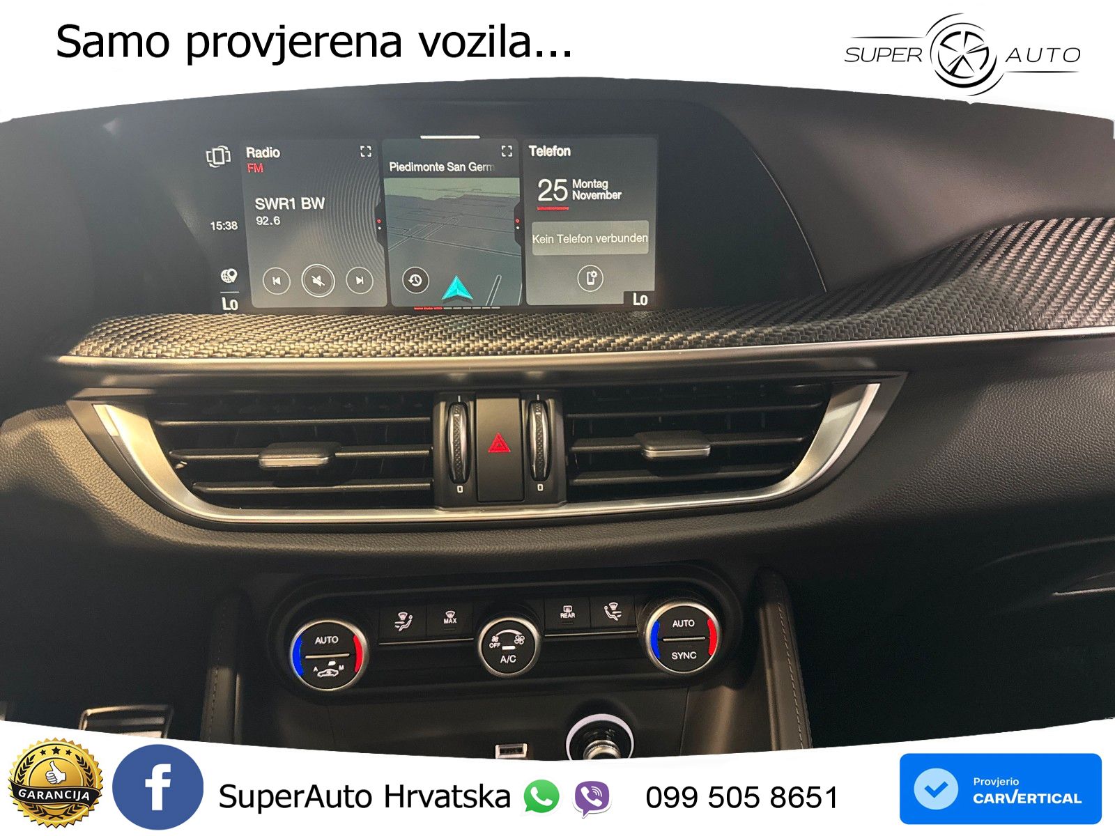 Alfa Romeo Stelvio Quadrifoglio 2.9 V6 Bi-Turbo (520 KS) Q4 Automatic LED+ACC