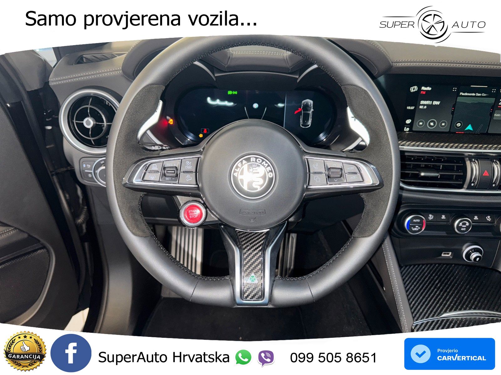 Alfa Romeo Stelvio Quadrifoglio 2.9 V6 Bi-Turbo (520 KS) Q4 Automatic LED+ACC