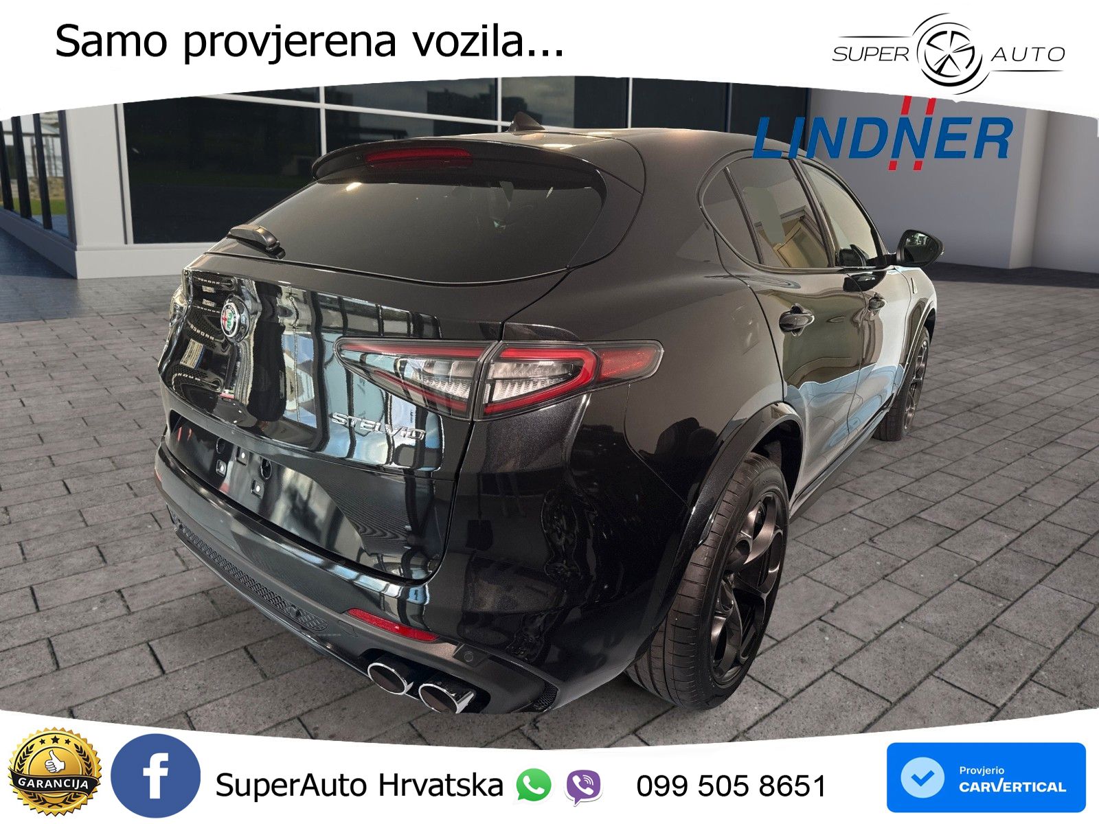 Alfa Romeo Stelvio Quadrifoglio 2.9 V6 Bi-Turbo (520 KS) Q4 Automatic LED+ACC