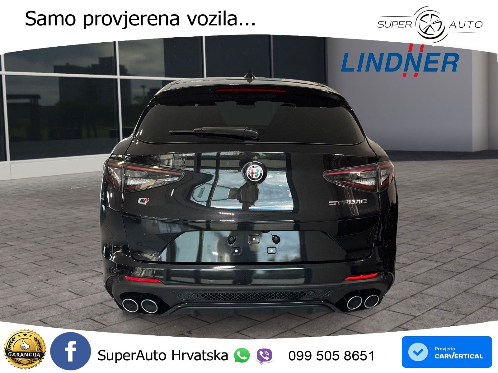 Alfa Romeo Stelvio Quadrifoglio 2.9 V6 Bi-Turbo (520 KS) Q4 Automatic LED+ACC