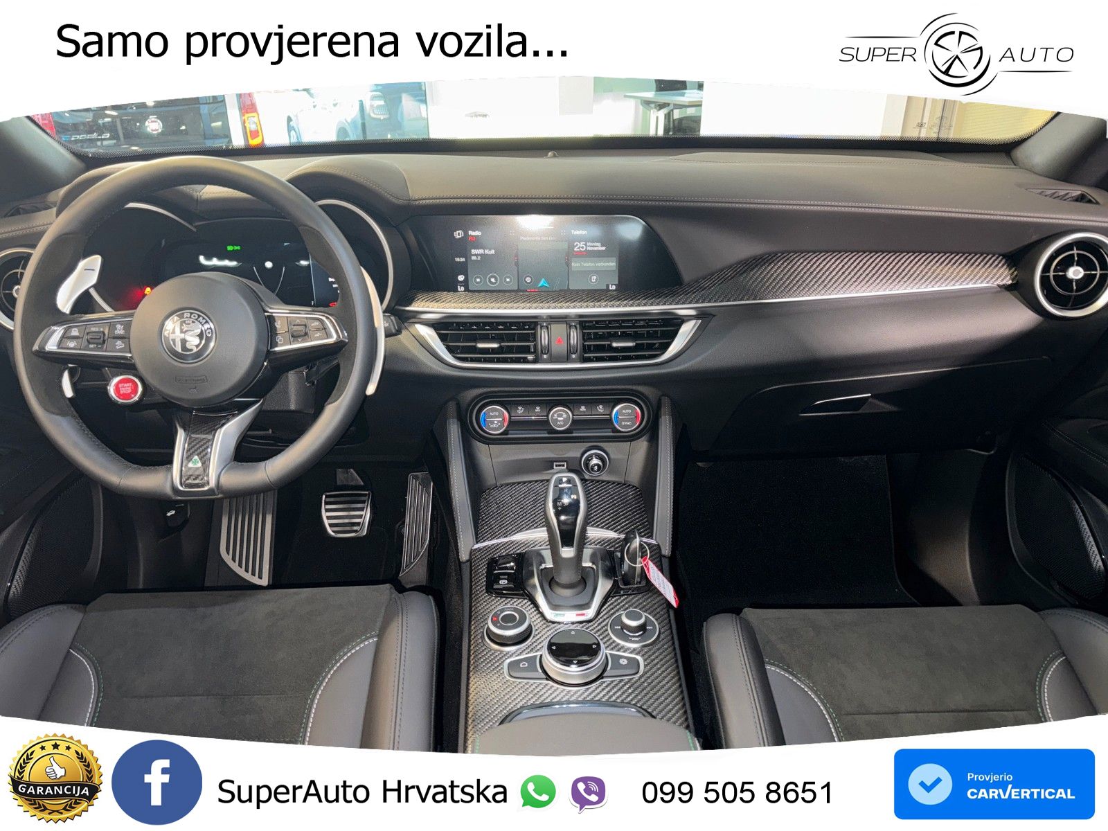 Alfa Romeo Stelvio Quadrifoglio 2.9 V6 Bi-Turbo (520 KS) Q4 Automatic LED+ACC