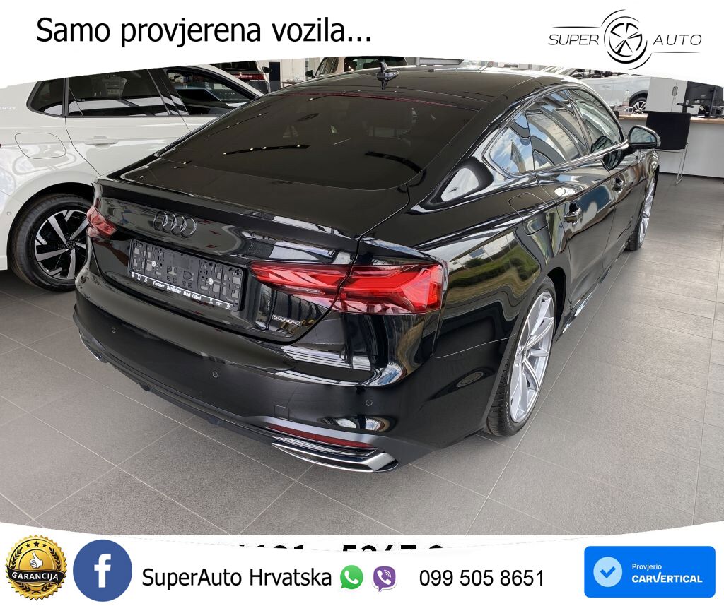Audi A5 Sportback 40 TDI (204 KS) quattro S tronic advanced MATRIX+GR SJED+KAM