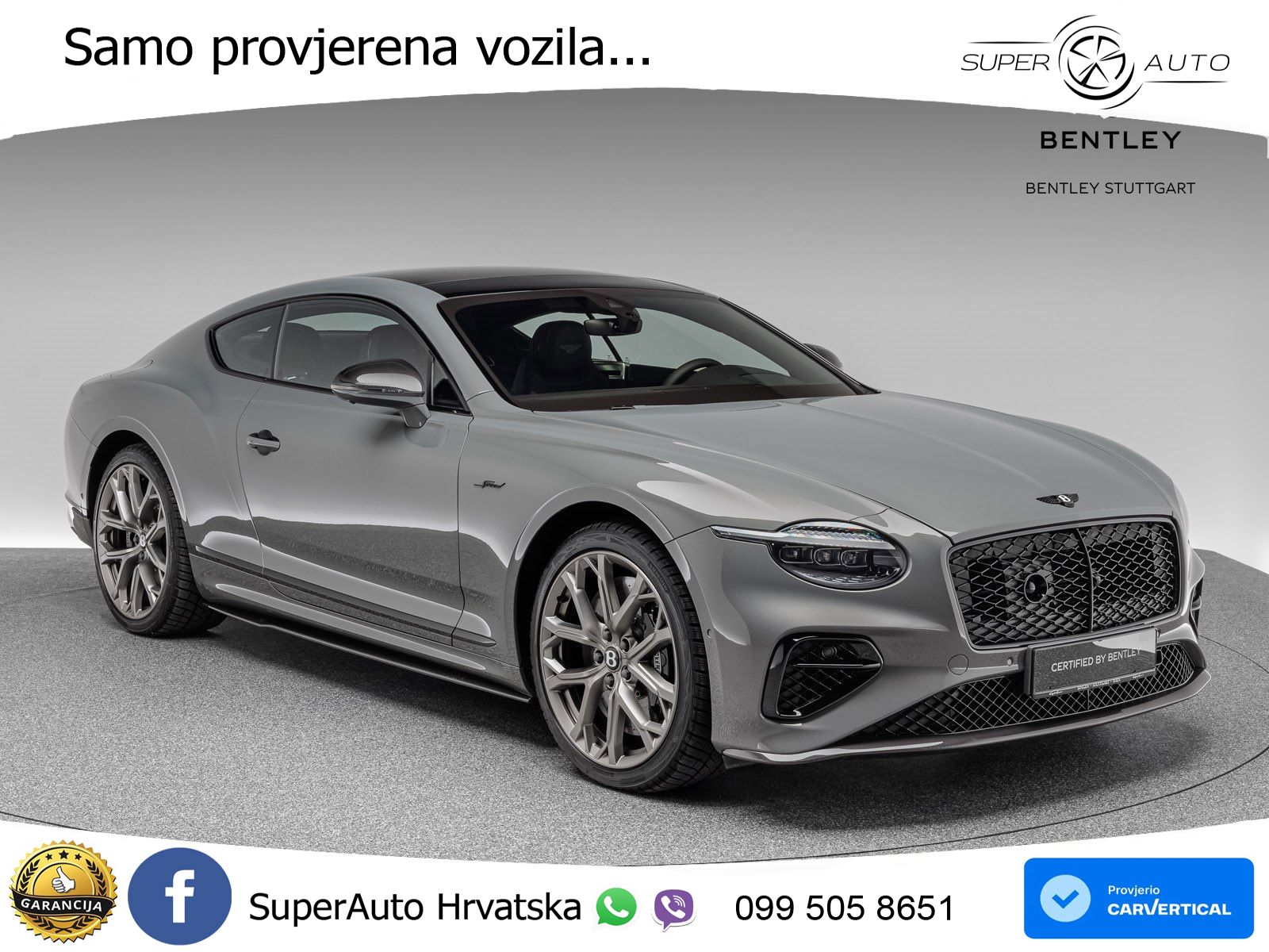 Bentley Continental GT IV 4.0 V8 TFSi (782 KS) AWD DCT LED+GR SJED+ACC