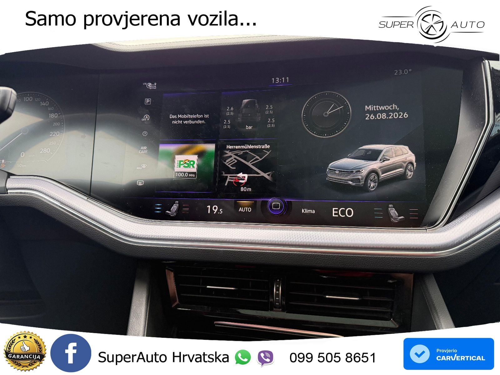 Volkswagen Touareg 3.0 V6 TDI (286 KS) 4MOTION Tiptronic R-Line ZRAČNI+ACC+GR SJED+KAM+PANO