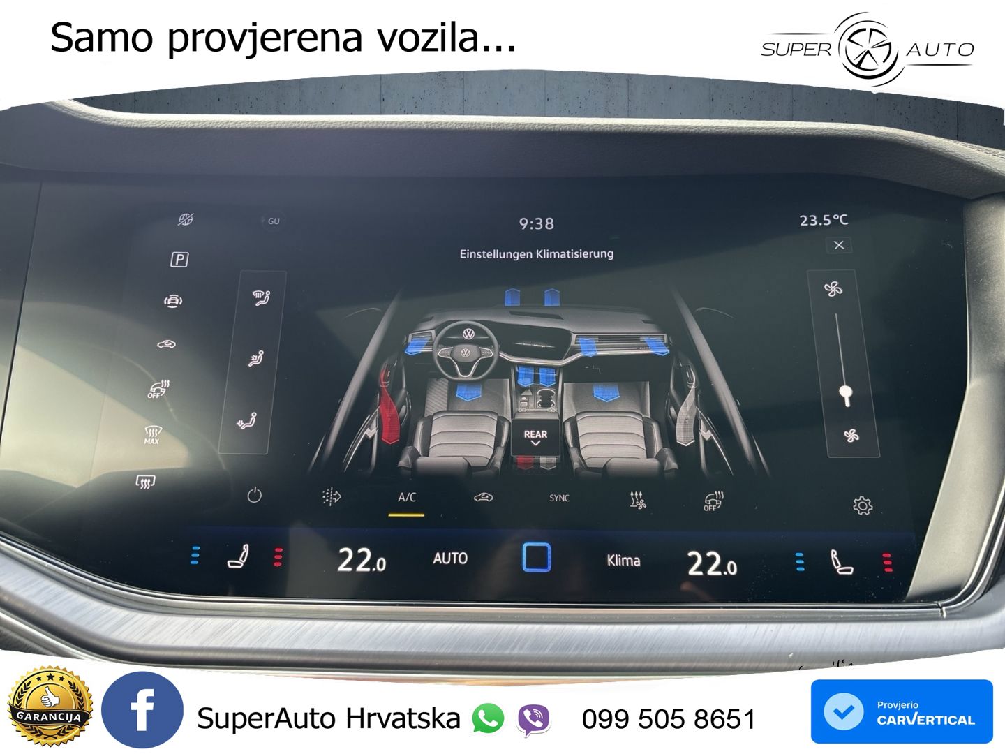 Volkswagen Touareg 3.0 V6 TDI (286 KS) 4MOTION Tiptronic R-Line ZRAČNI+ACC+GR SJED+KAM+PANO