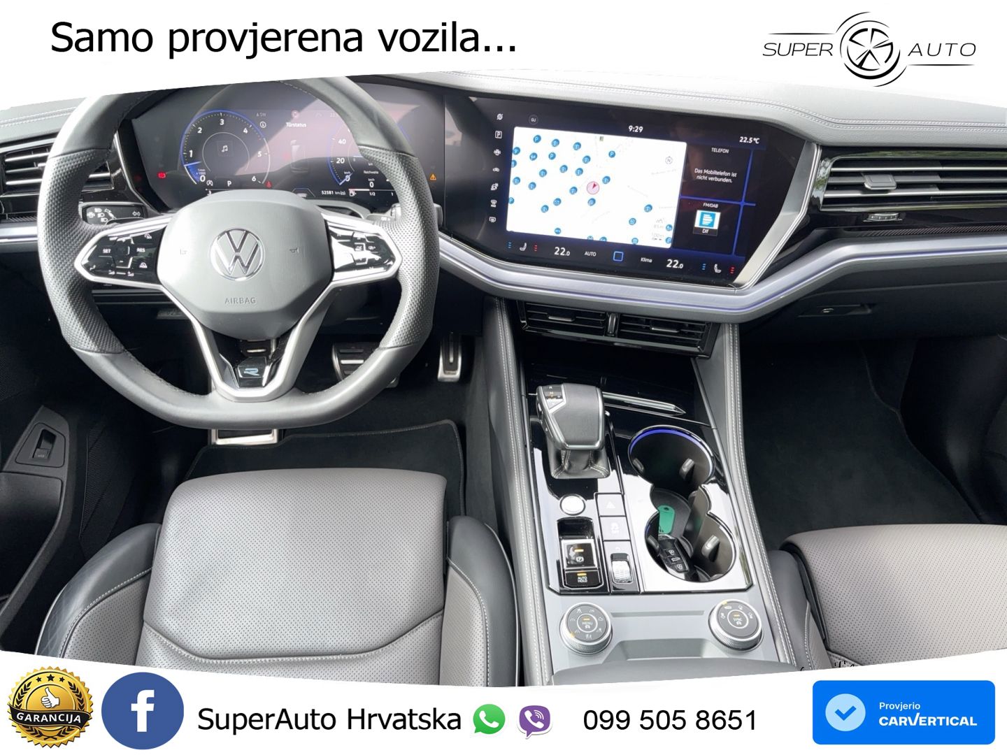 Volkswagen Touareg 3.0 V6 TDI (286 KS) 4MOTION Tiptronic R-Line ZRAČNI+ACC+GR SJED+KAM+PANO