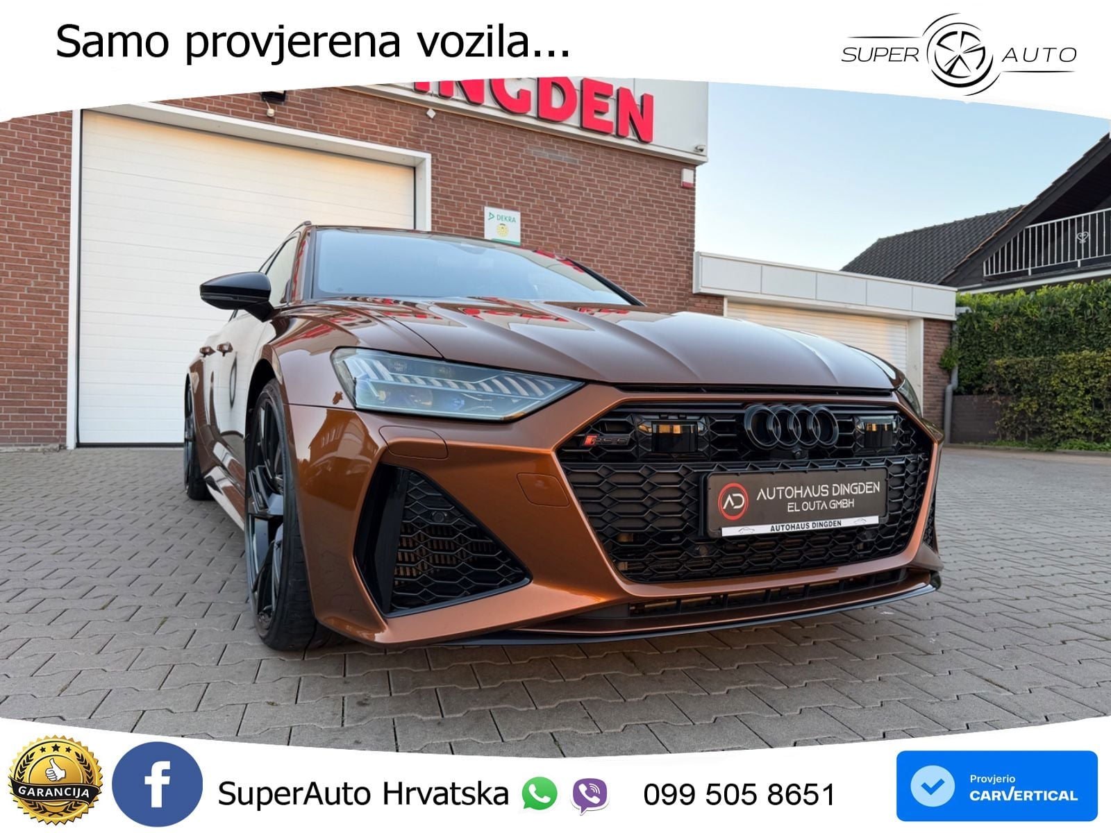 Audi RS6 Avant 4.0 TFSI V8 (600 KS) quattro Tiptronic ZRAČNI+ACC+GR SJED+KAM+PANO