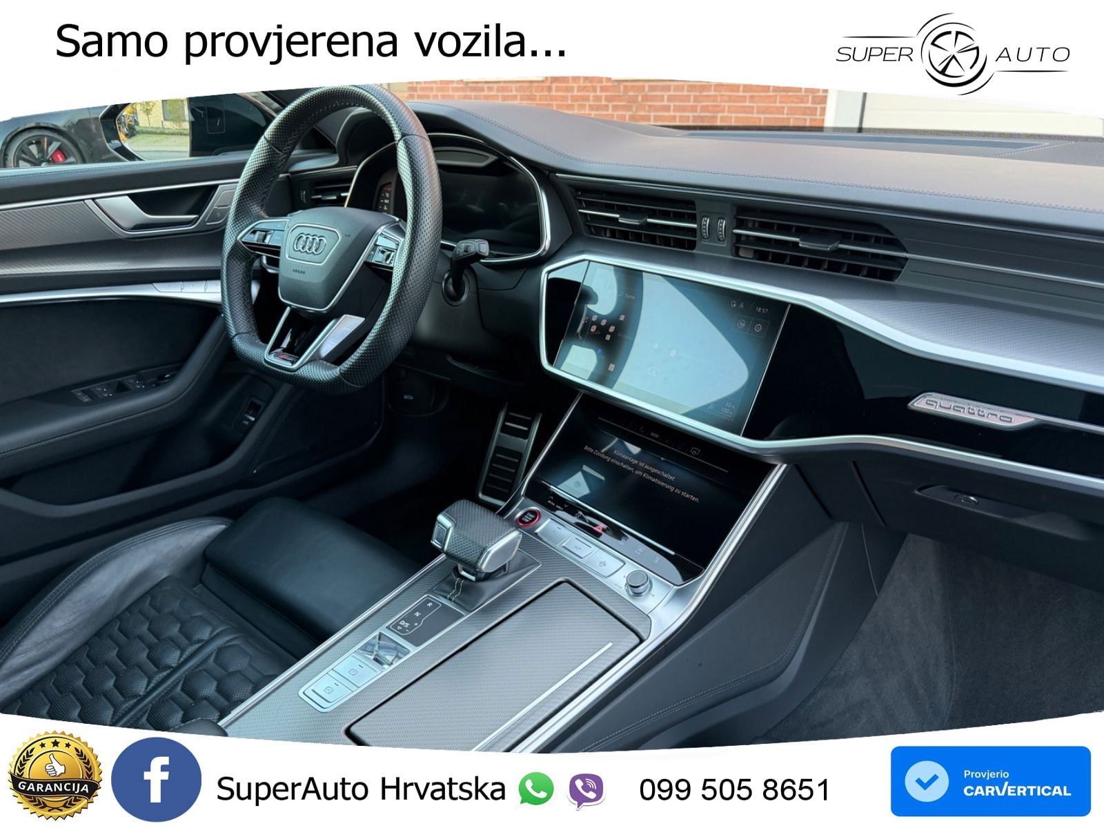 Audi RS6 Avant 4.0 TFSI V8 (600 KS) quattro Tiptronic ZRAČNI+ACC+GR SJED+KAM+PANO