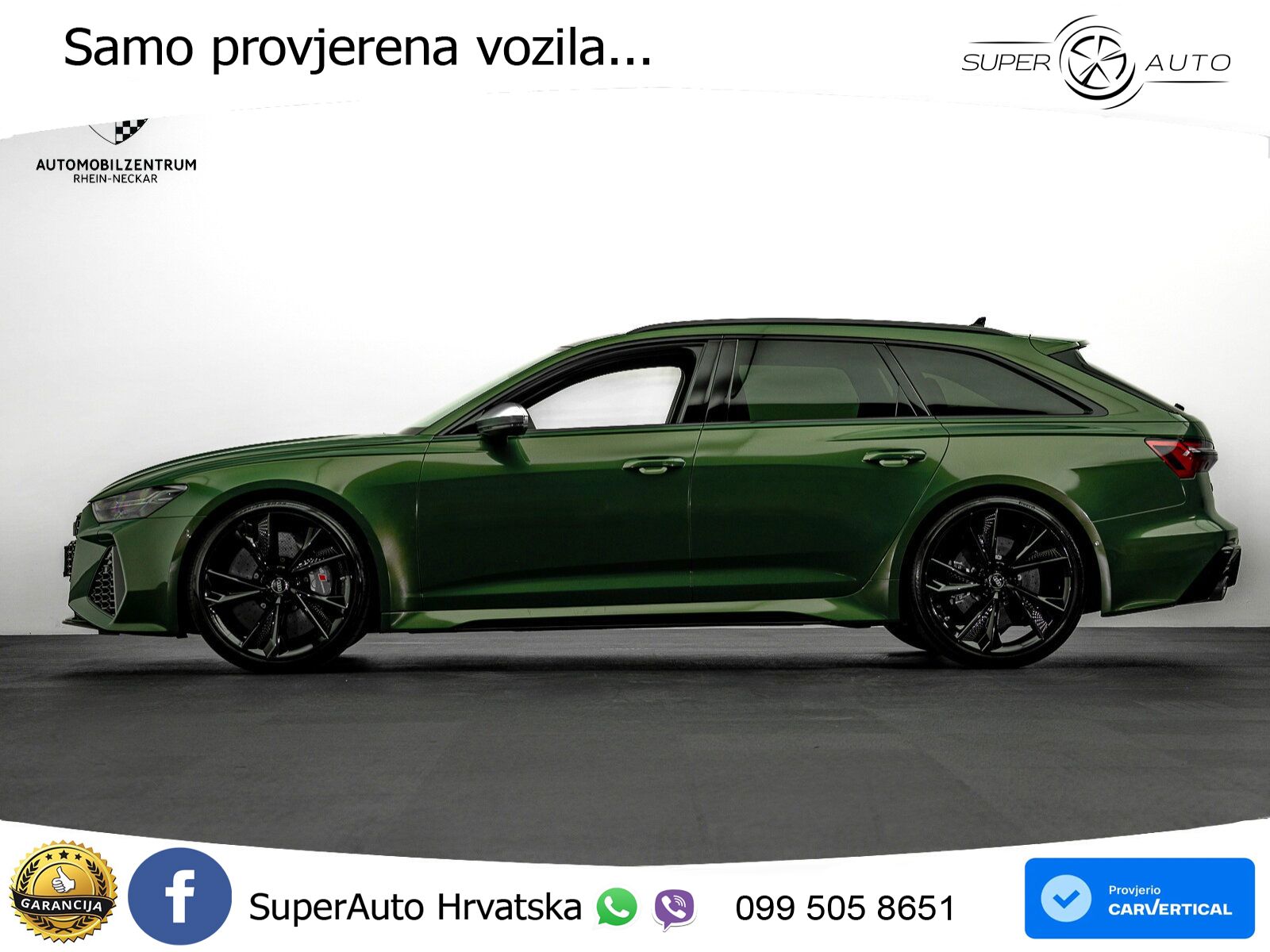 Audi RS6 Avant 4.0 TFSI V8 (600 KS) quattro Tiptronic ZRAČNI+ACC+GR SJED+KAM+PANO